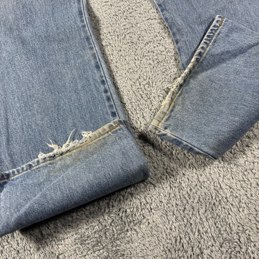Y2K Levi's 517 Boot Cut Jeans Mens 38x30 Blue Faded Distressed Vintage Style